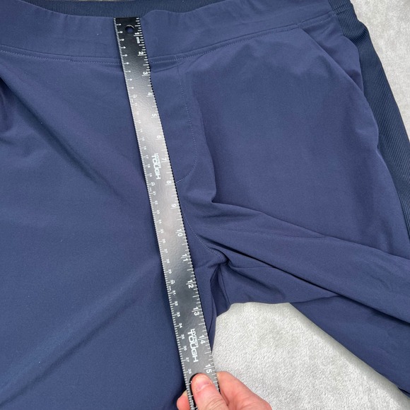 Athleta Brooklyn Ankle Pants Womens 16 Navy Blue Solid Stretch Tapered Leg - Picture 9 of 14